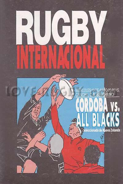 1991 Cordoba v New Zealand  Rugby Programme